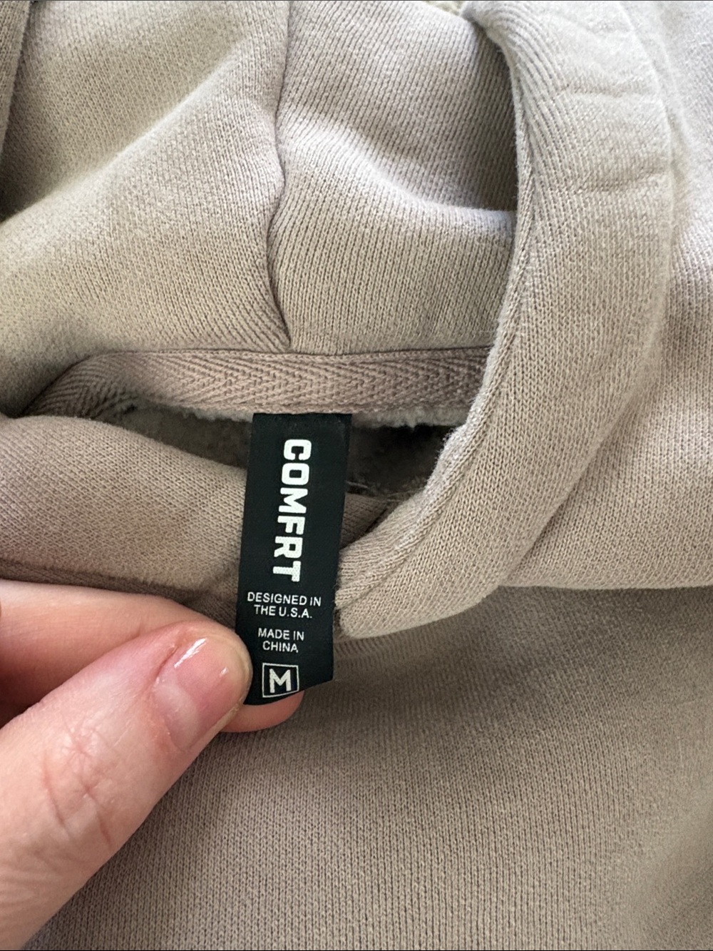 Comfrt Set: Women's Jogger Sweatpants + Hoodie in Light Taupe - Picture 3 of 9